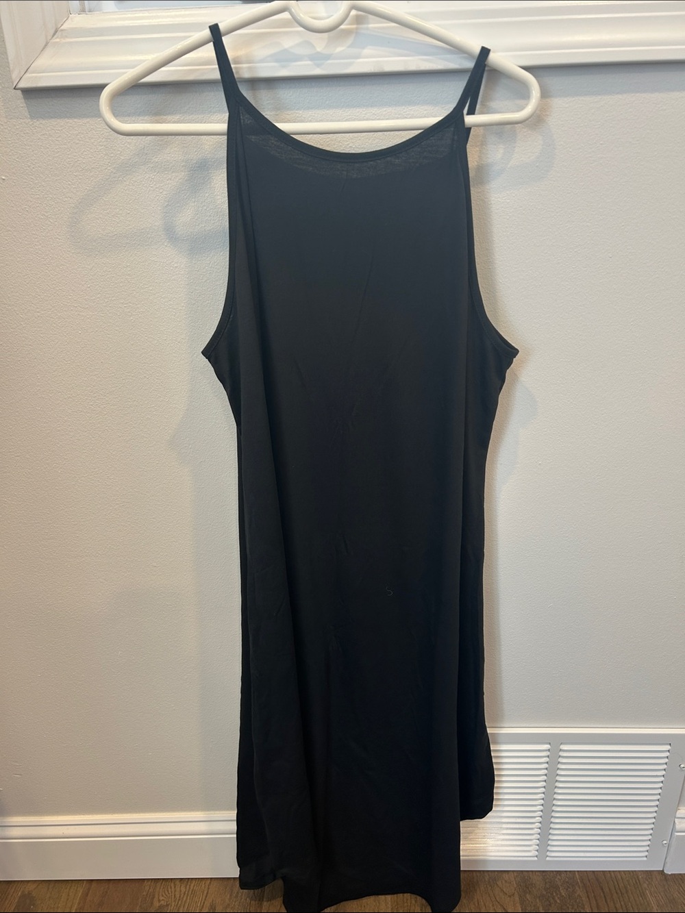 Cupshe Black Midi Slip Dress with Thin Spaghetti Straps